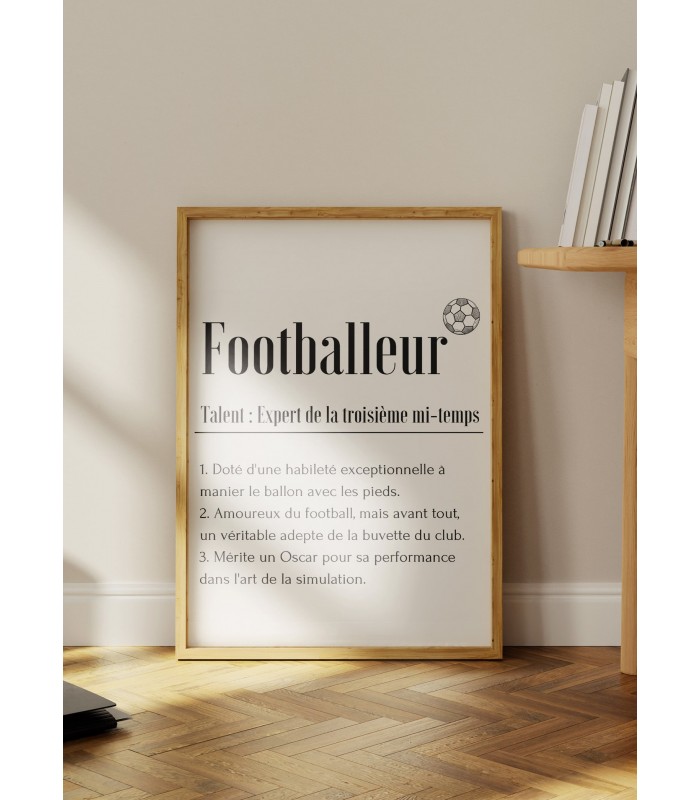 Affiche Définition Footballeur