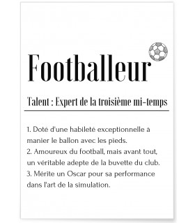 Affiche Définition Footballeur