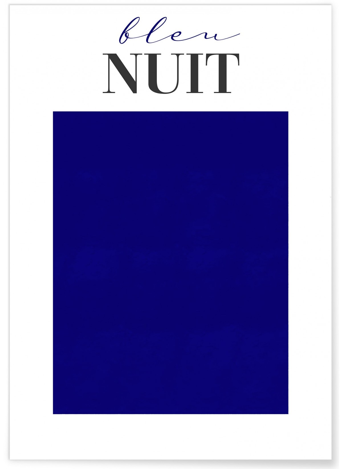 Affiche Bleu Nuit
