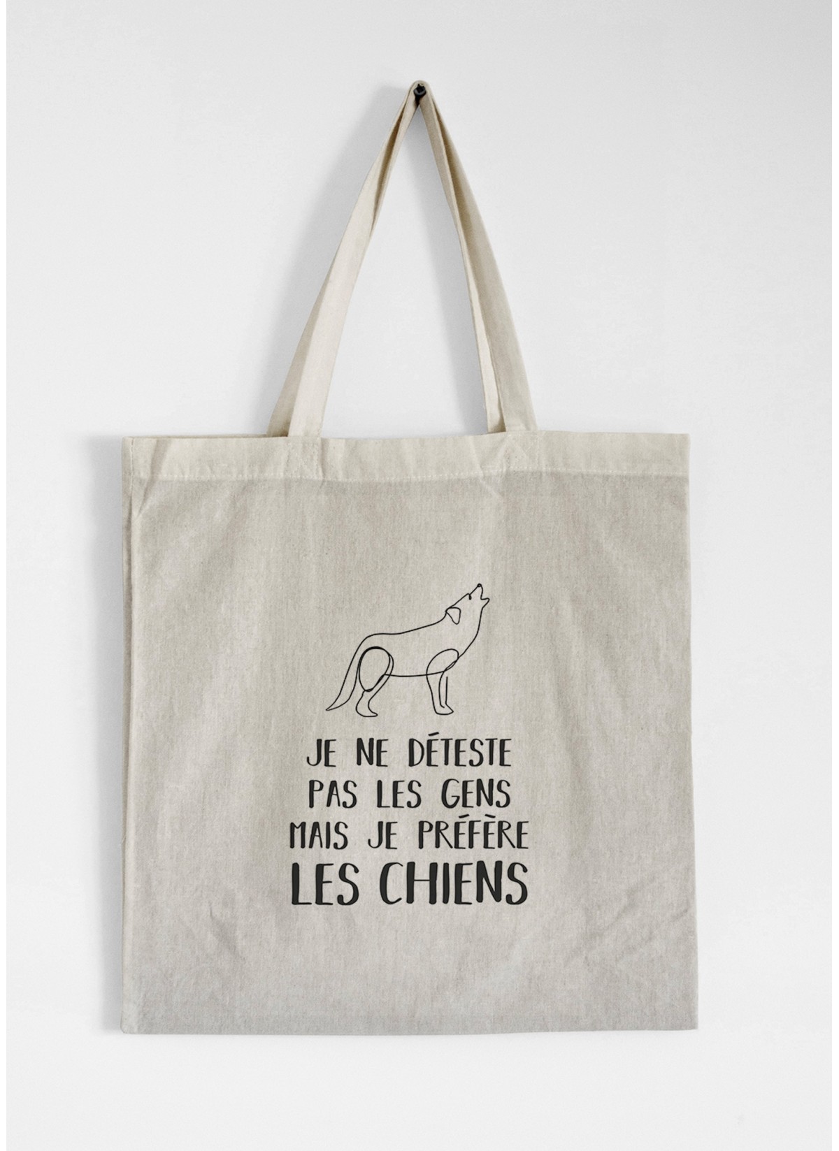 Tote Bag Je préfère les chiens