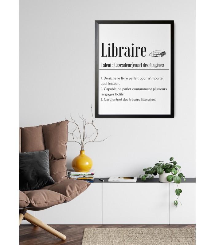 Affiche Définition Libraire