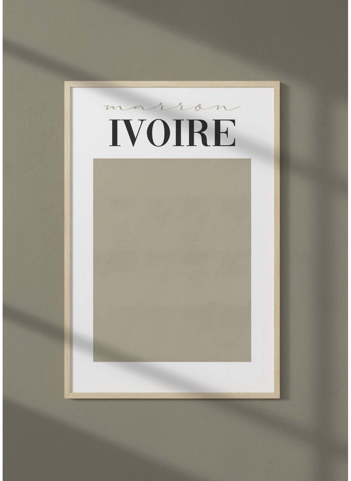 Affiche Marron Ivoire