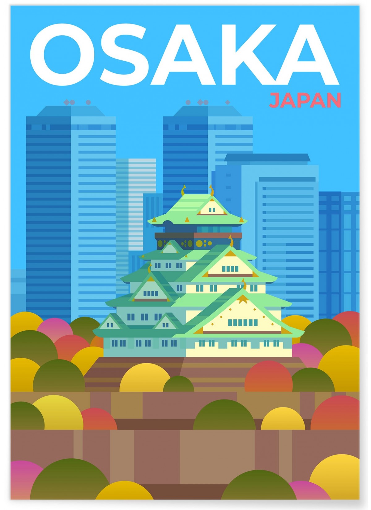 Affiche ville Osaka