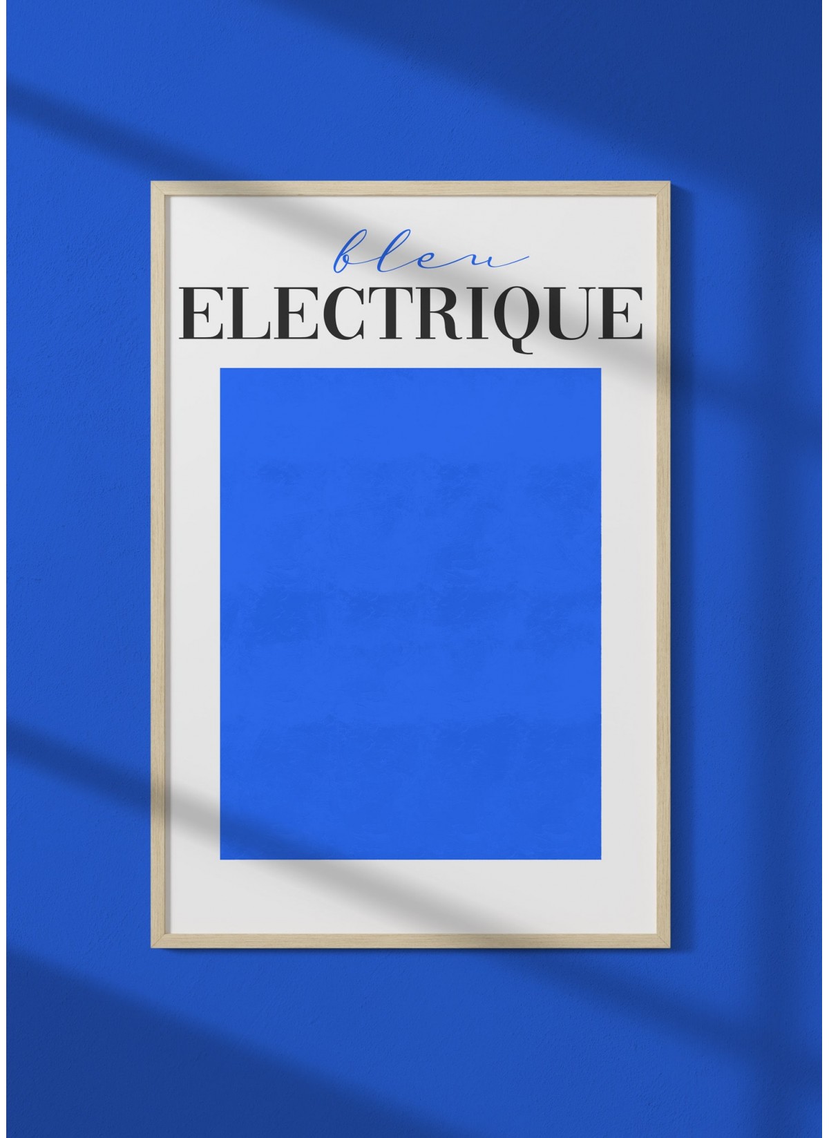 Affiche Bleu Electrique