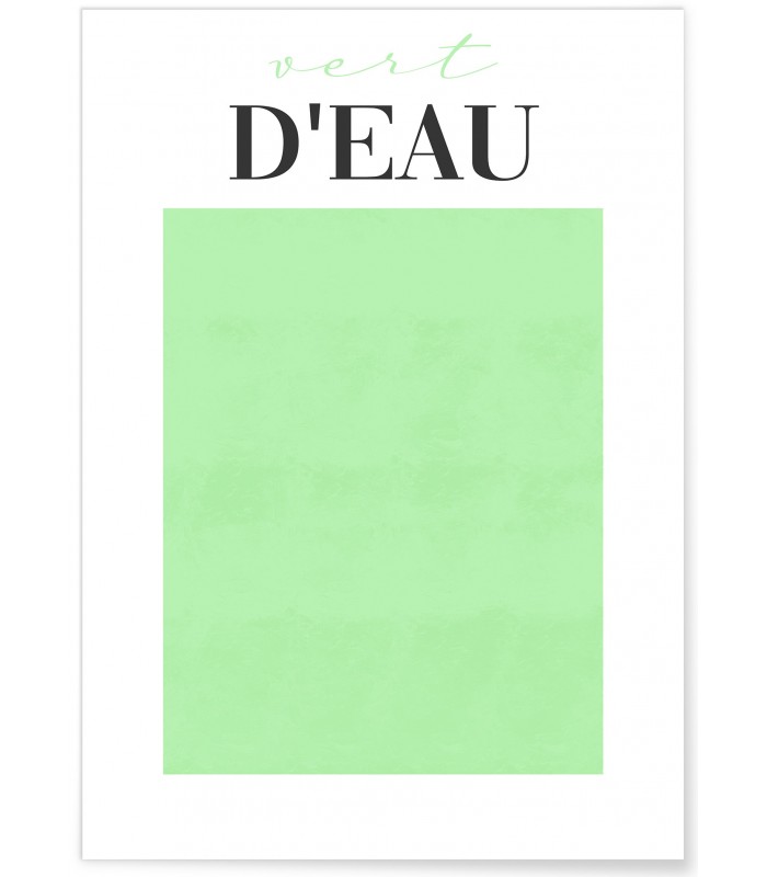 Affiche Vert d'Eau