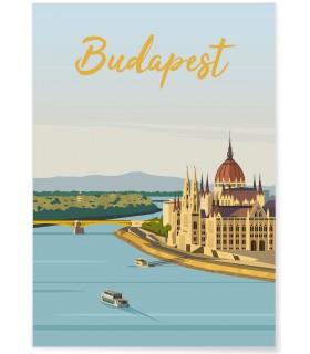 Affiche ville Budapest