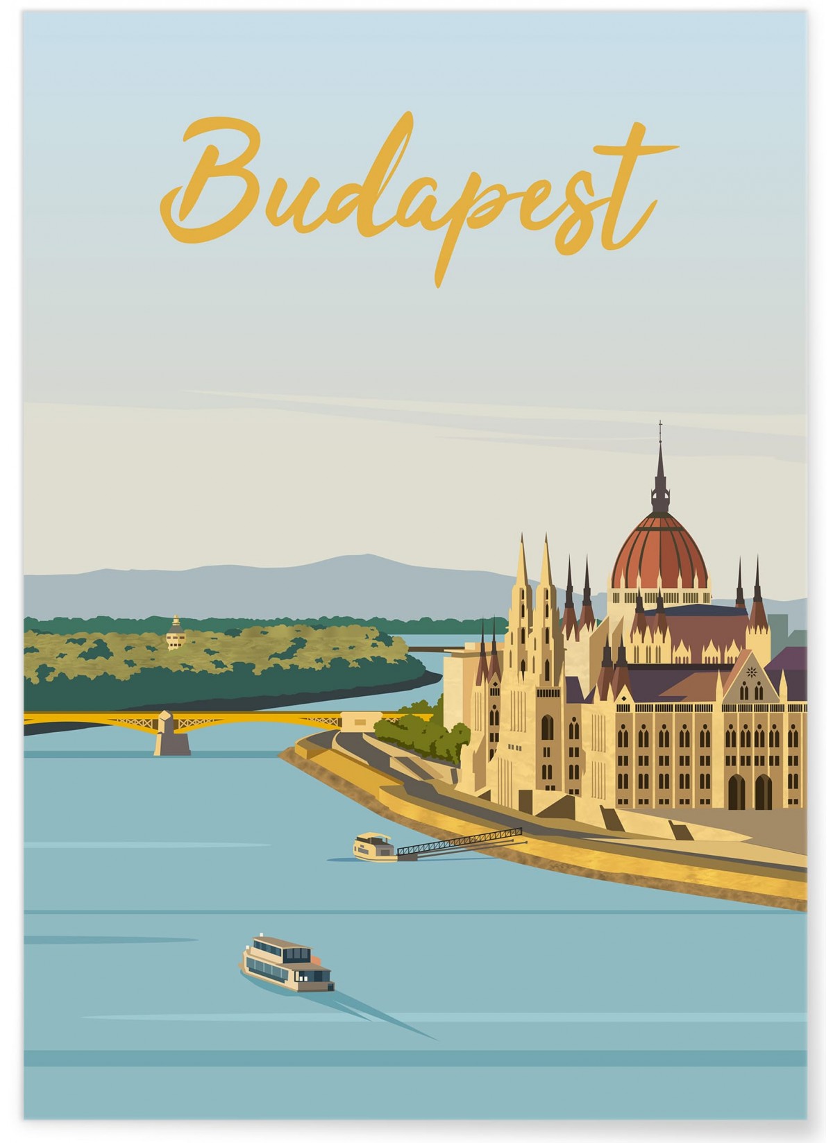Affiche ville Budapest