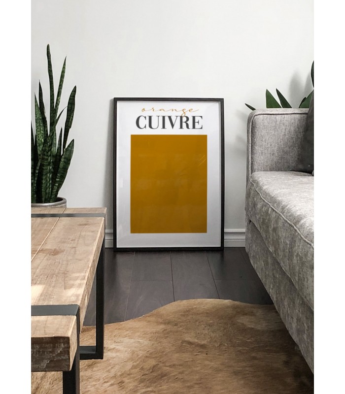 Affiche Orange Cuivré