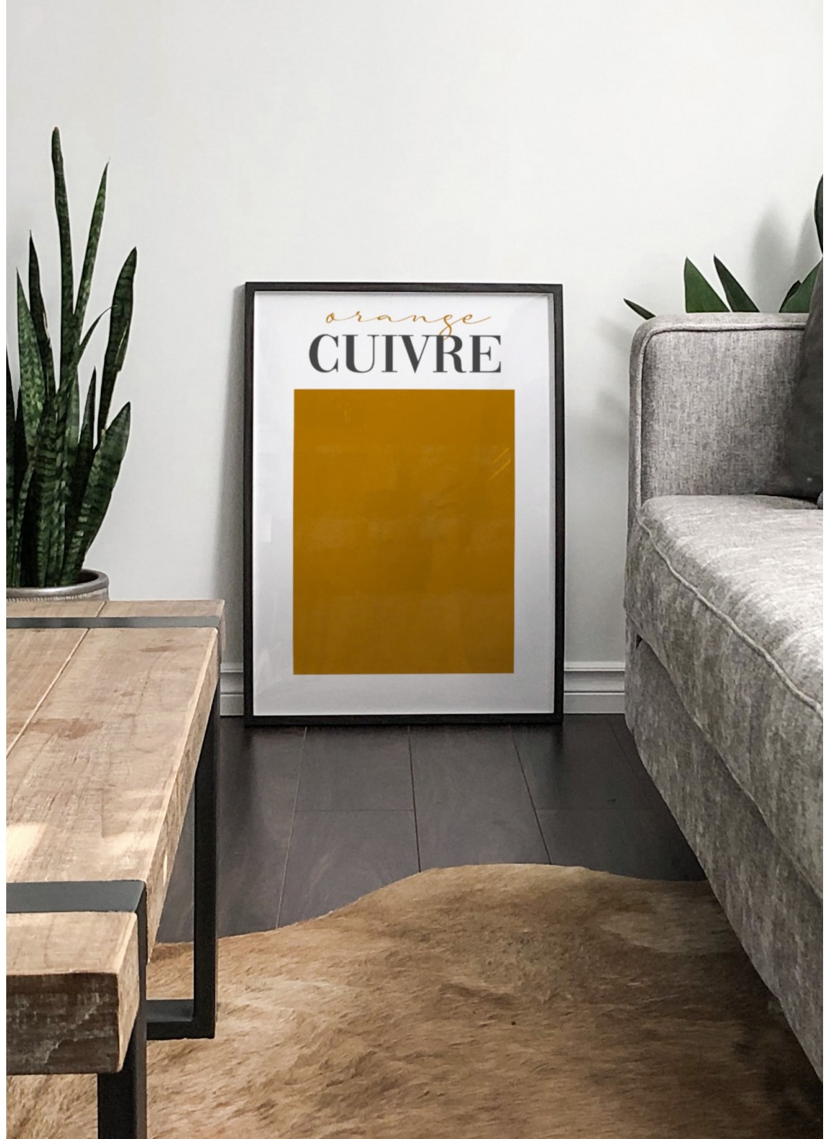 Affiche Orange Cuivré
