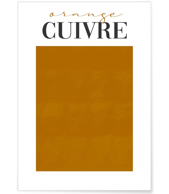 Affiche Orange Cuivré