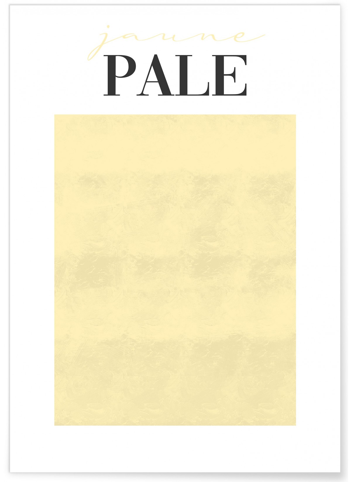 Affiche Jaune Pale
