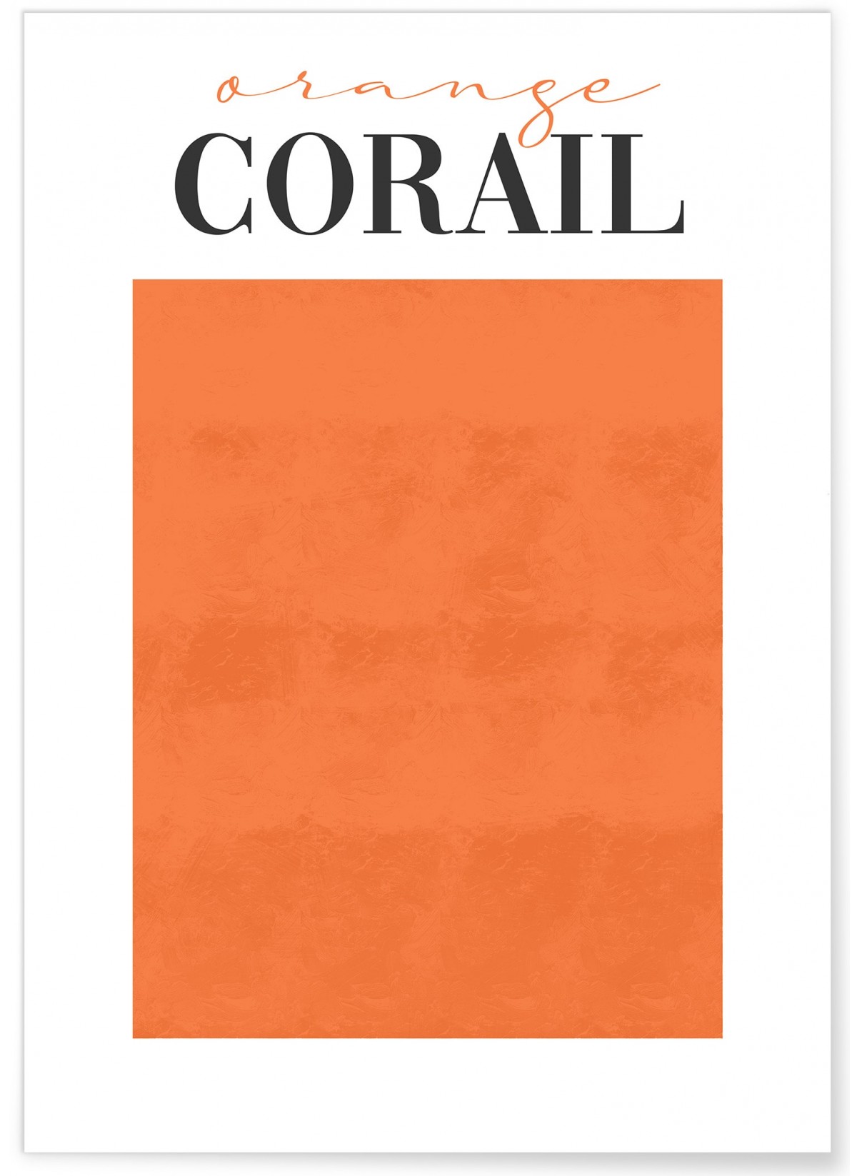 Affiche Orange Corail