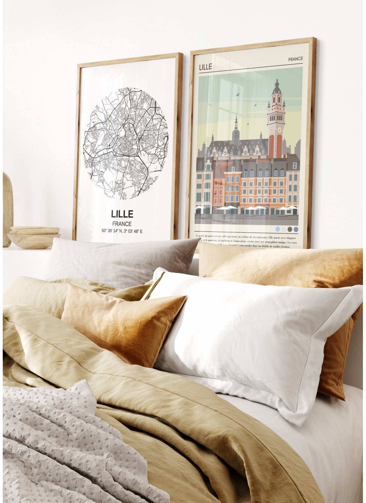 Affiche ville Lille Vintage