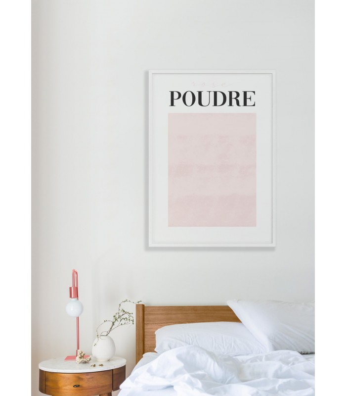 Affiche Rose Poudré