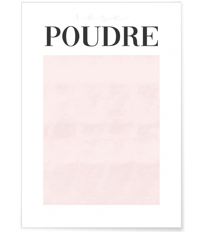 Affiche Rose Poudré