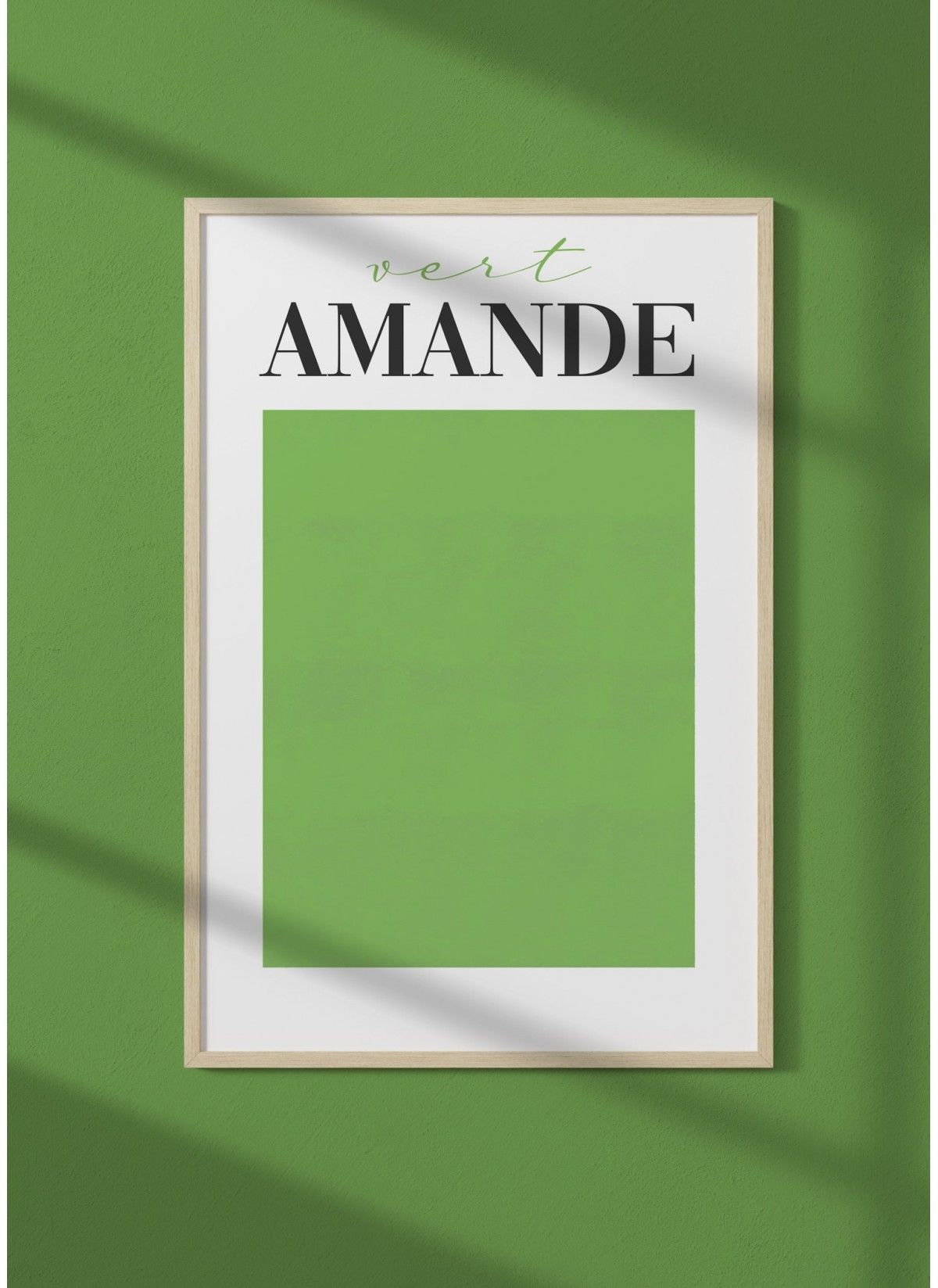 Affiche Vert Amande