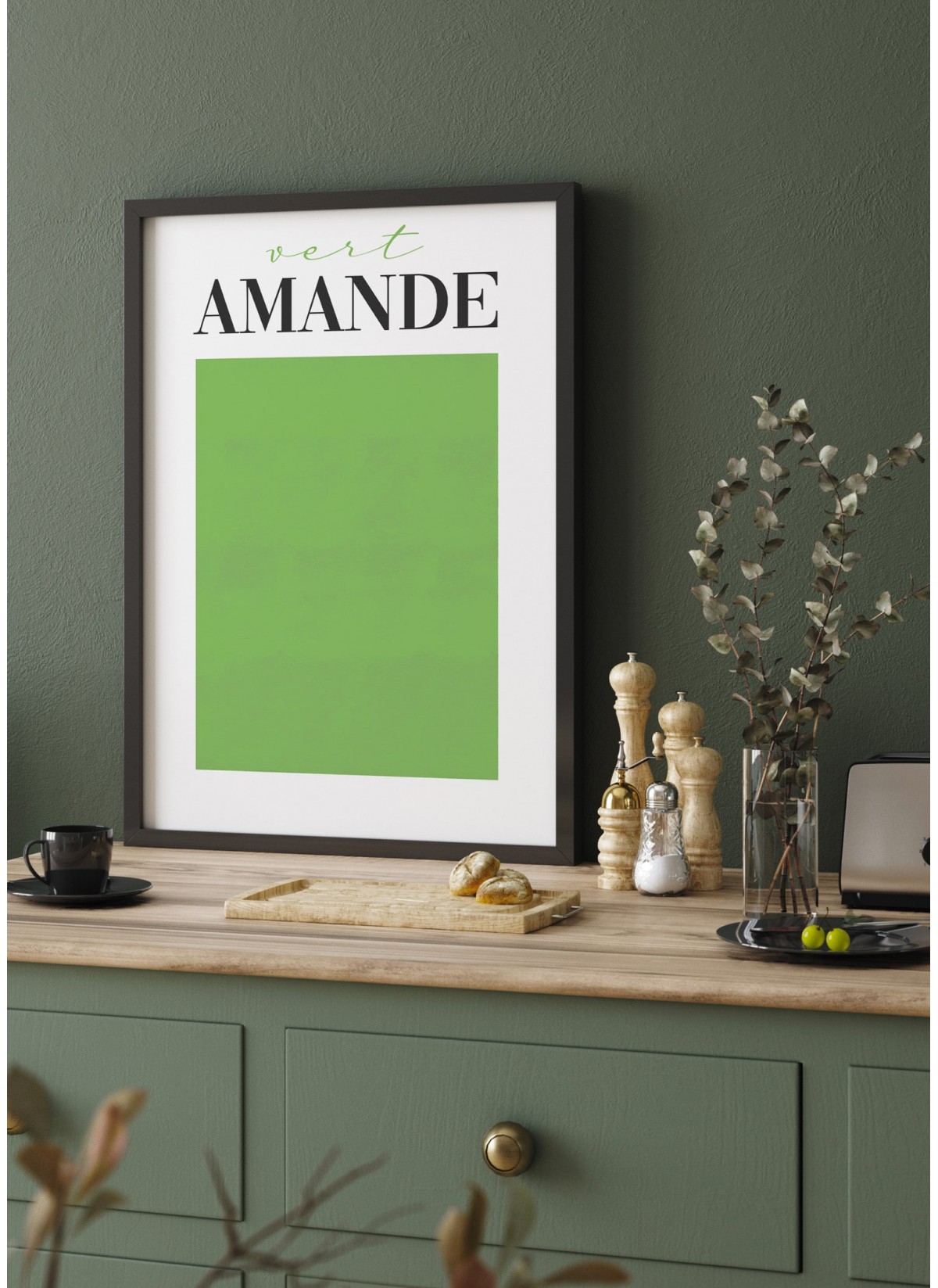 Affiche Vert Amande