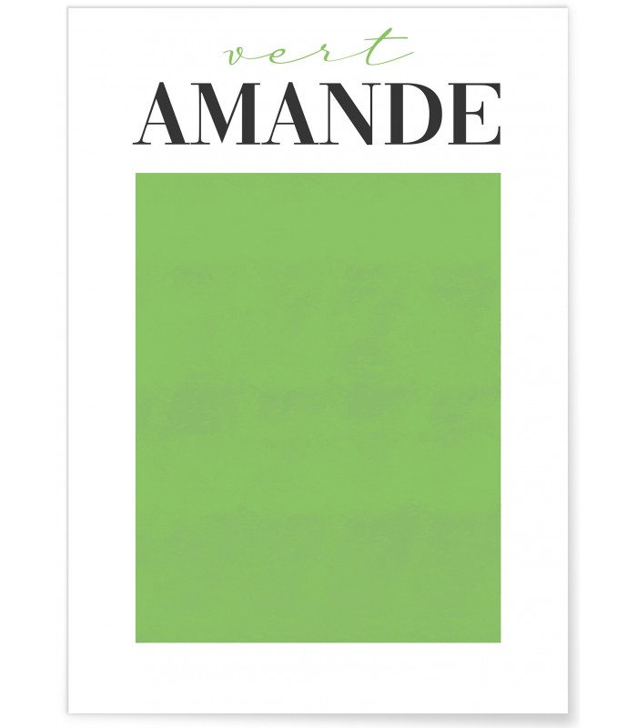 Affiche Vert Amande