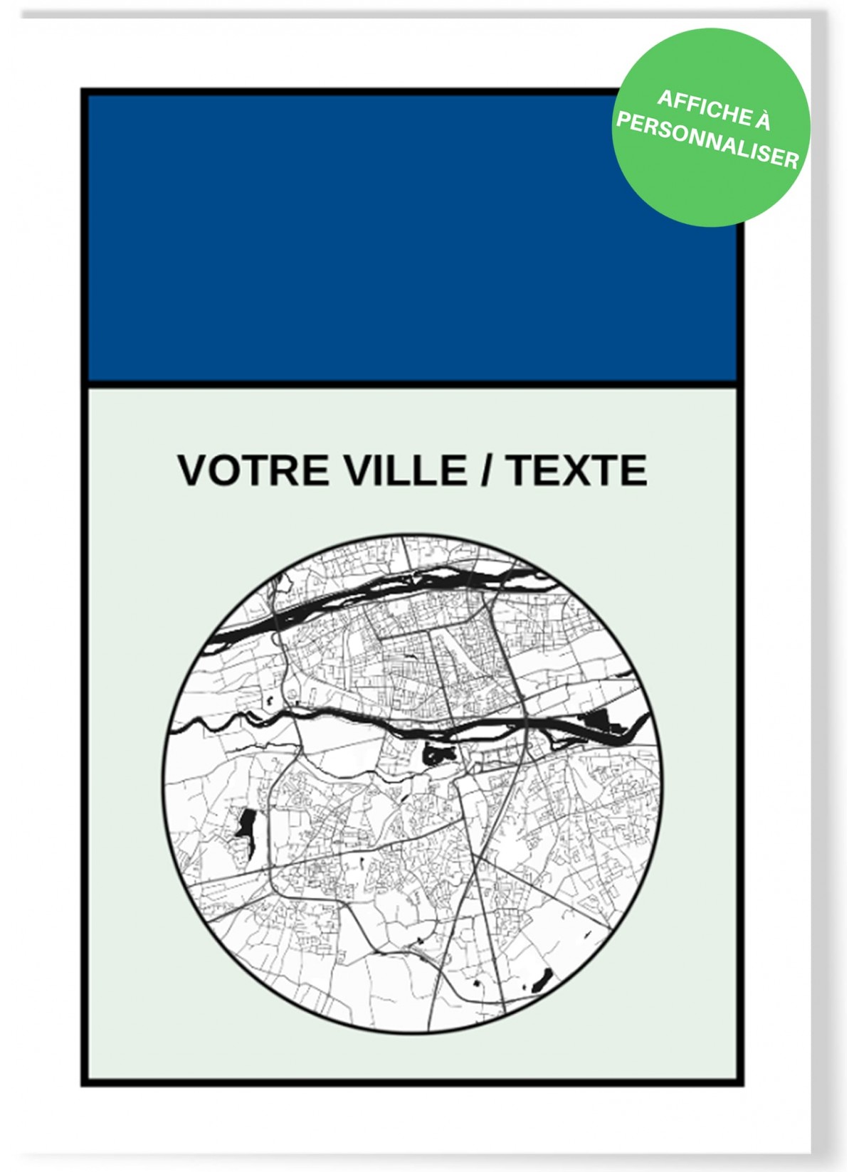 Affiche carte de ville : créez votre carte personnalisée | L’Afficherie