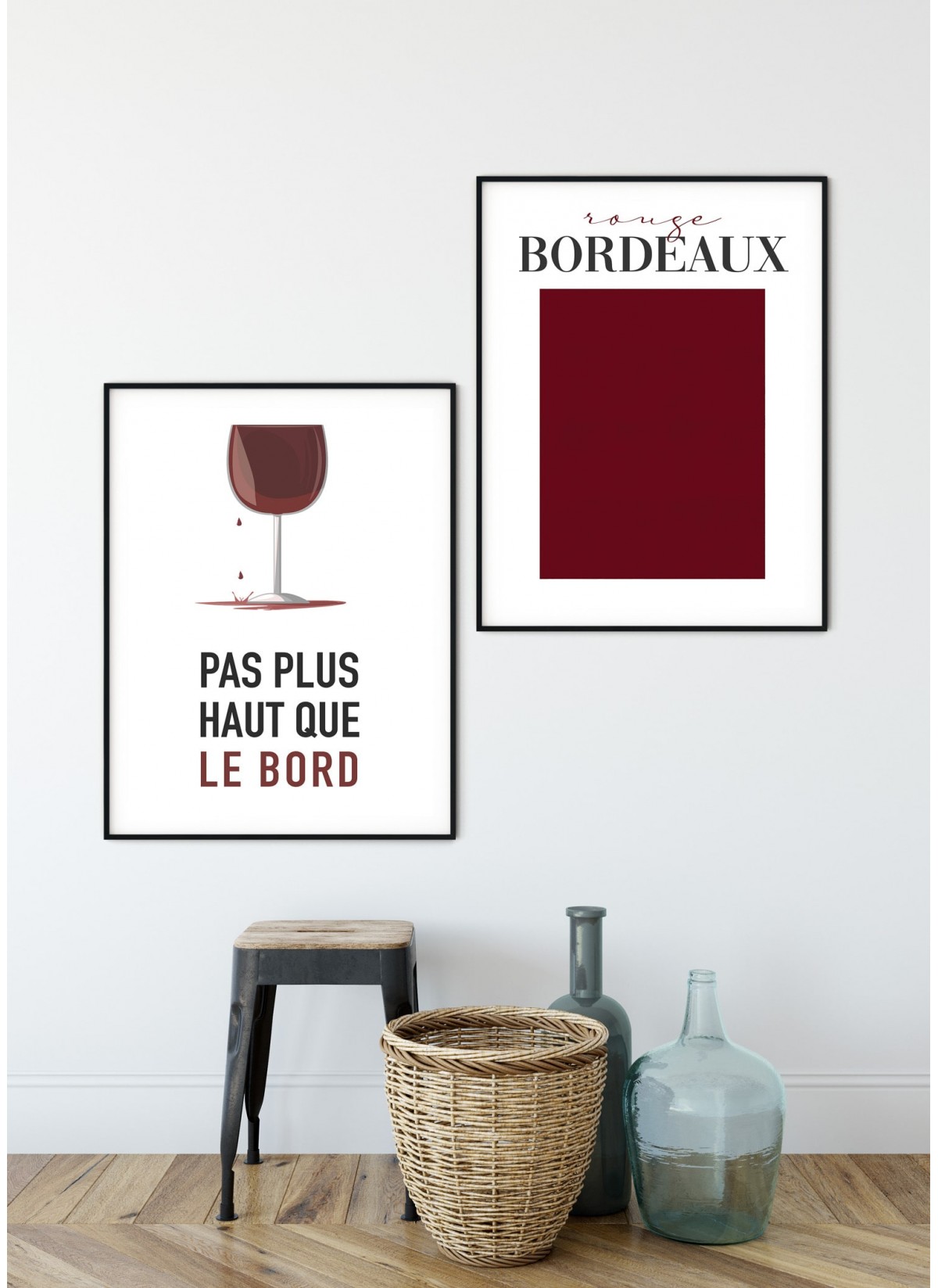 Affiche Rouge Bordeaux