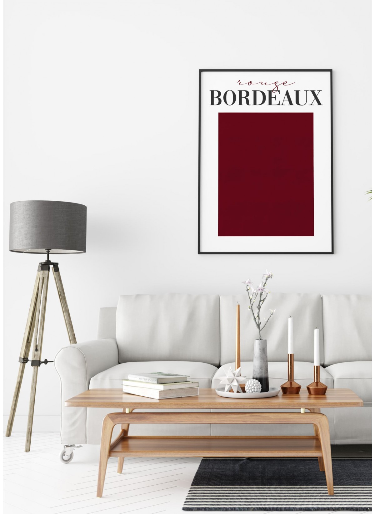 Affiche Rouge Bordeaux
