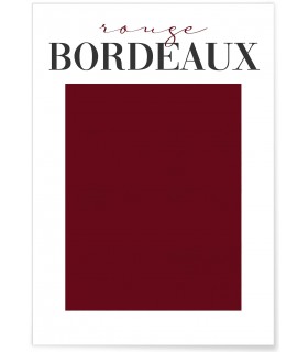 Affiche Rouge Bordeaux