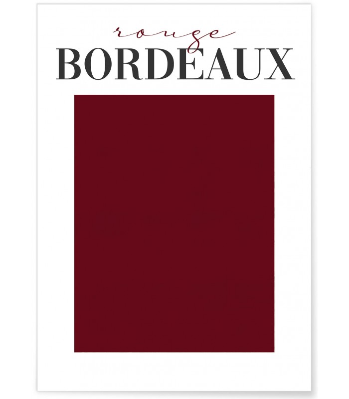 Affiche Rouge Bordeaux