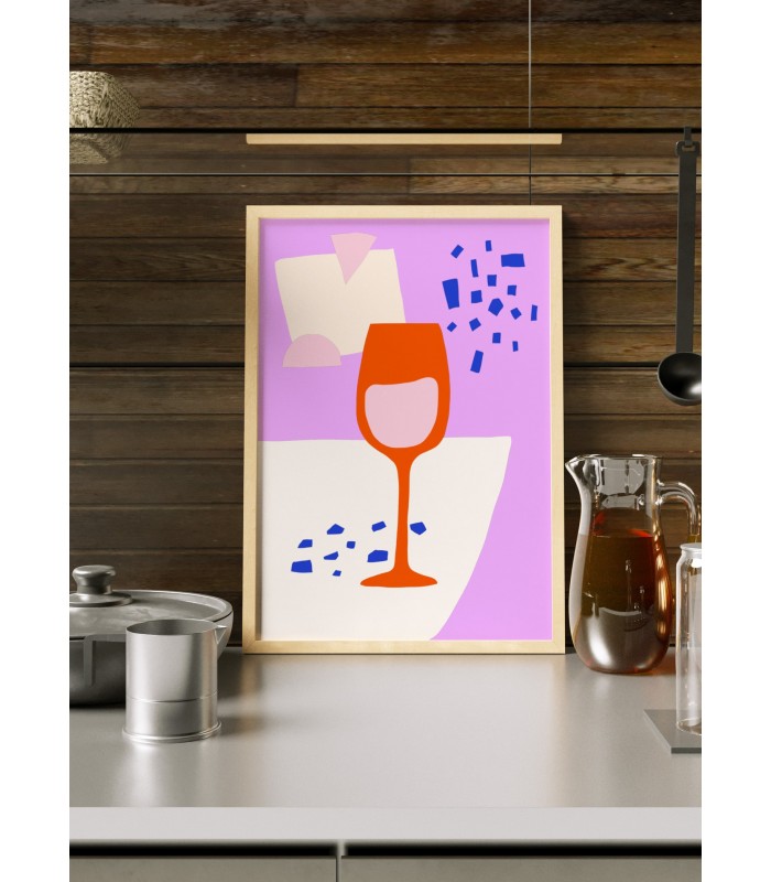 Affiche Le verre de vin