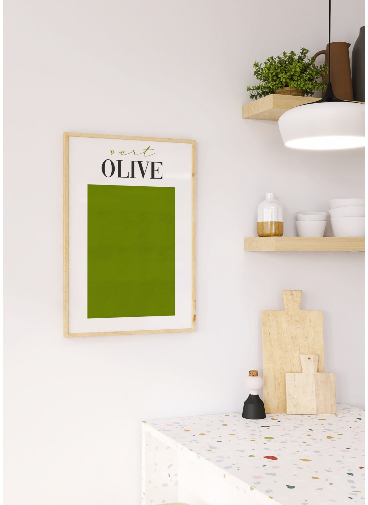 Affiche Vert Olive