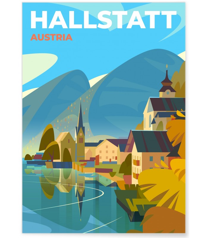 Affiche Autriche - Hallstatt