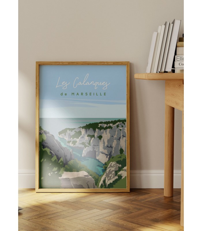 Affiche Les calanques de Marseille