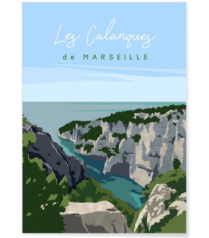 Affiche Les calanques de Marseille