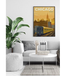 Affiche ville Chicago 2