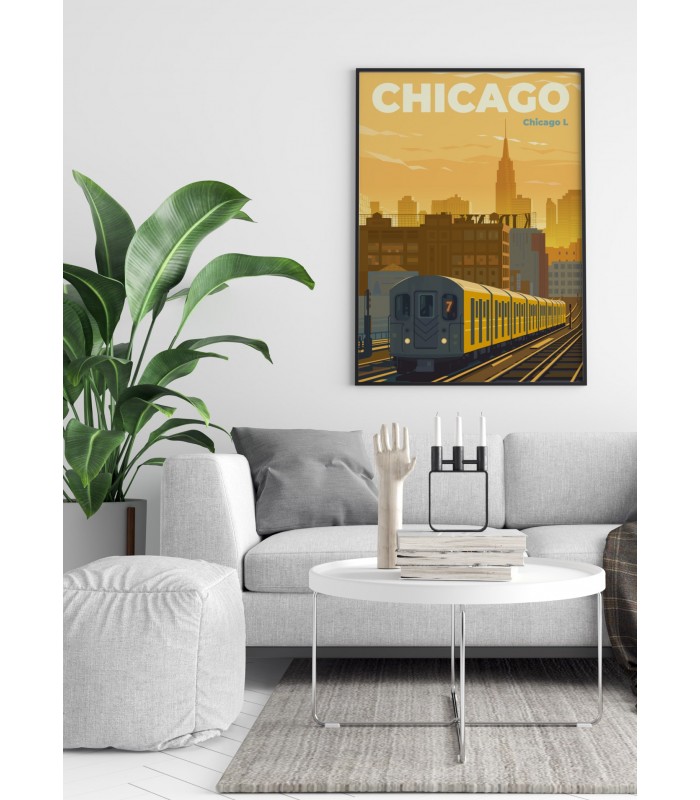 Affiche ville Chicago 2