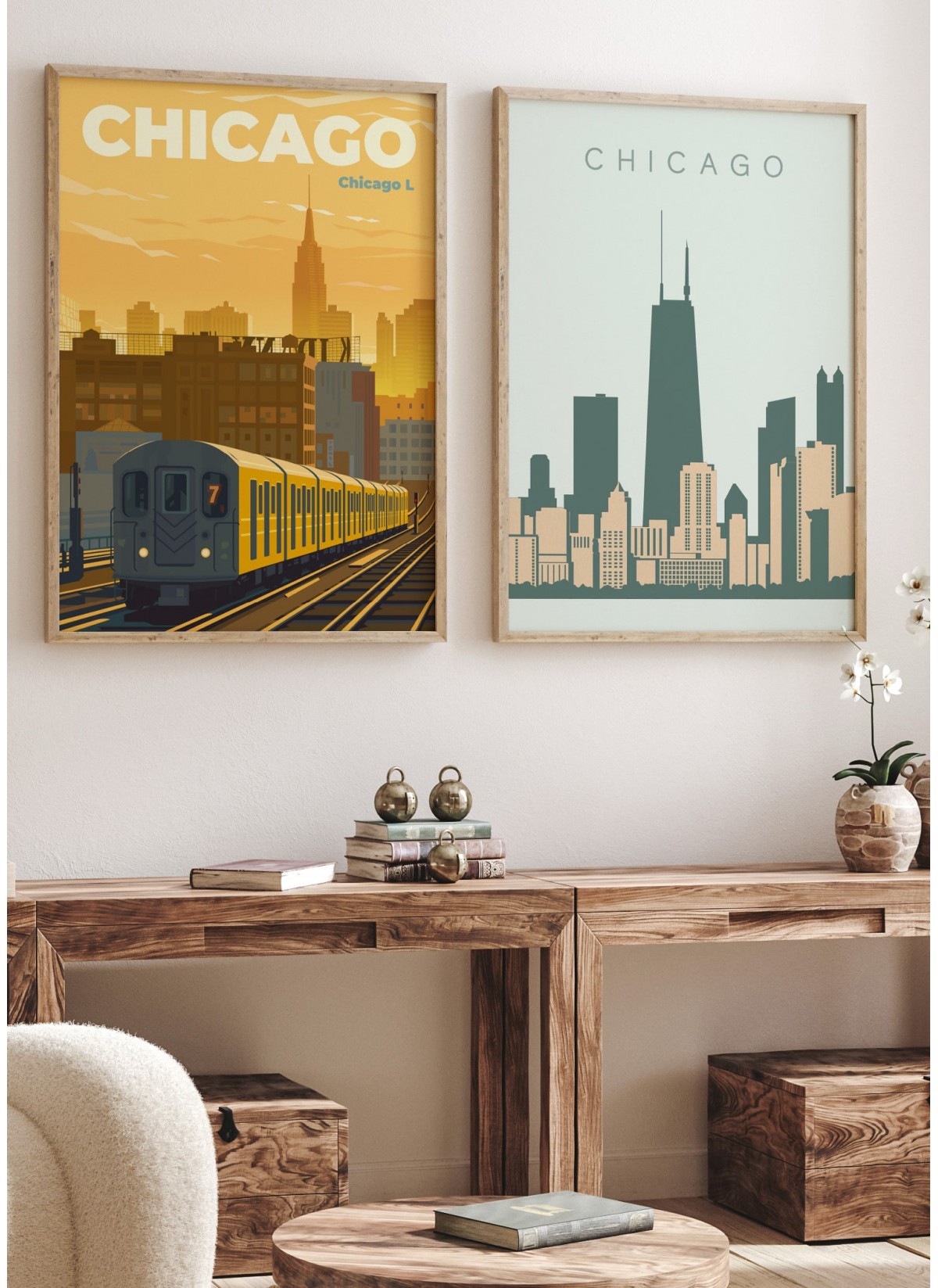 Affiche ville Chicago 2