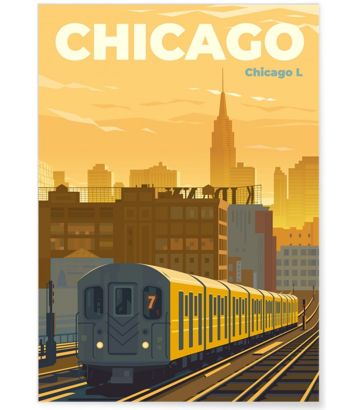 Affiche ville Chicago 2