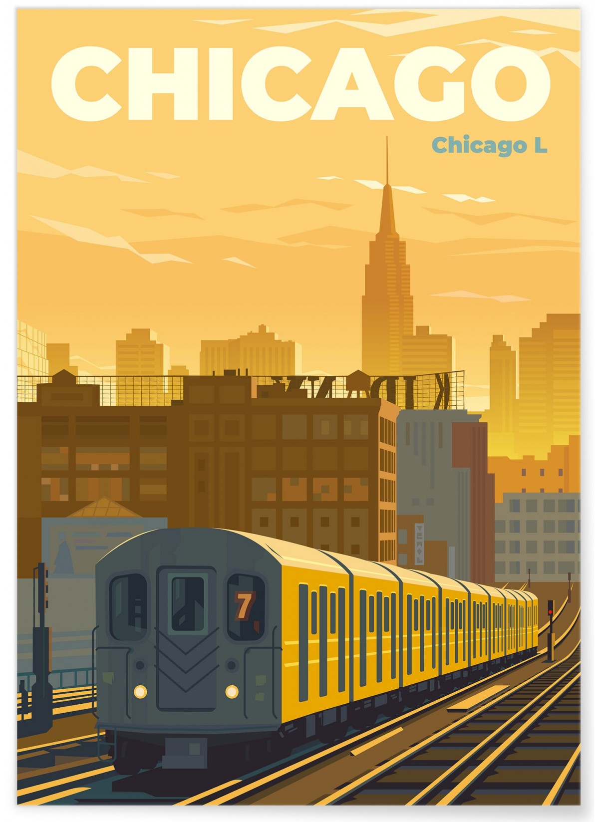 Affiche ville Chicago 2