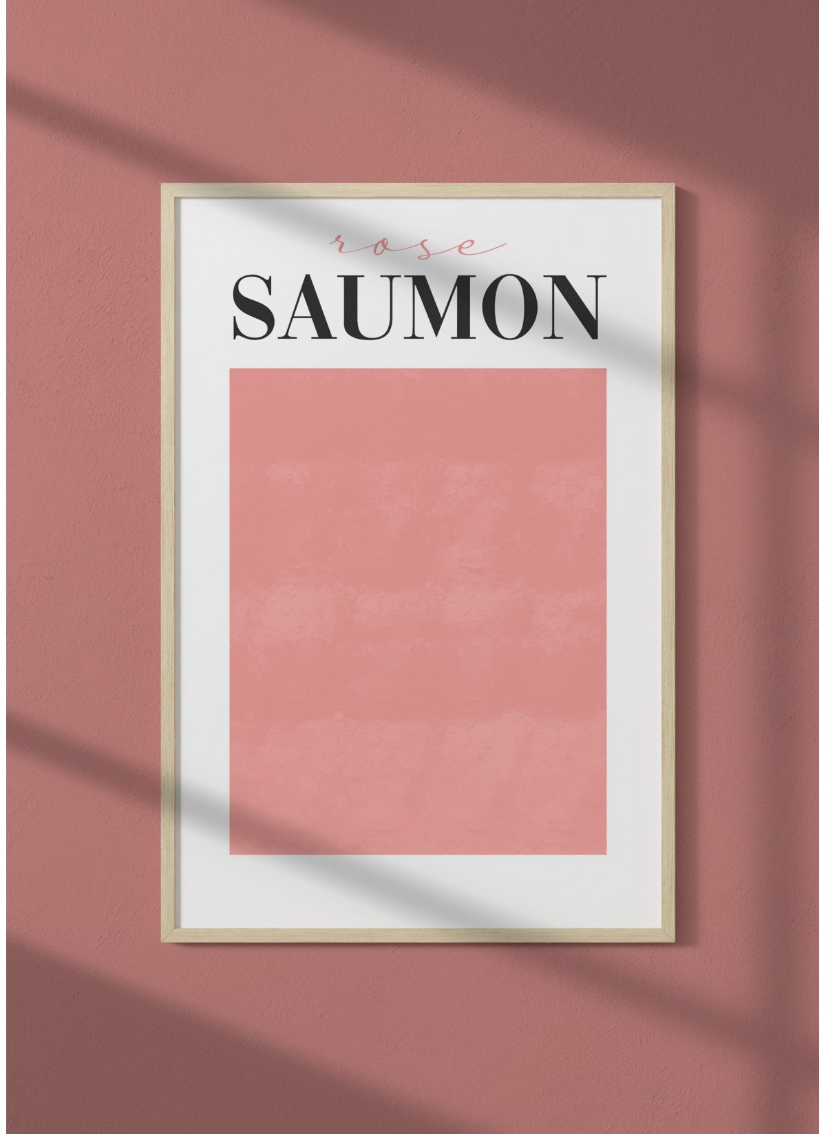 Affiche Rose Saumon