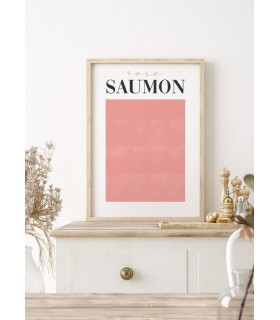 Affiche Rose Saumon