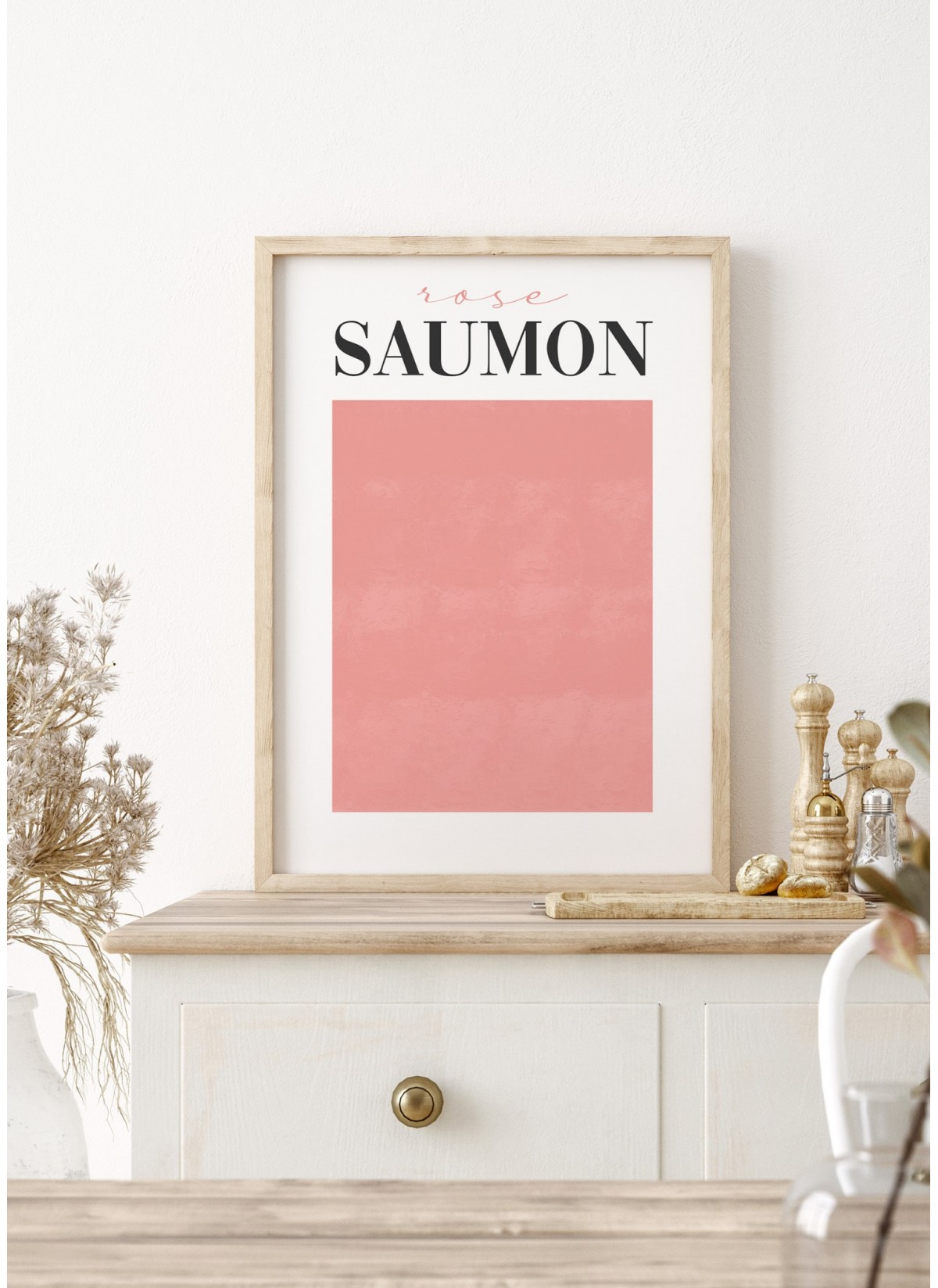 Affiche Rose Saumon