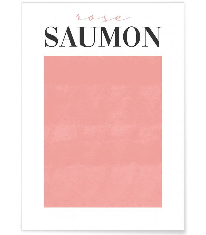 Affiche Rose Saumon