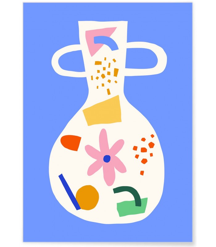 Affiche Le vase de couleurs