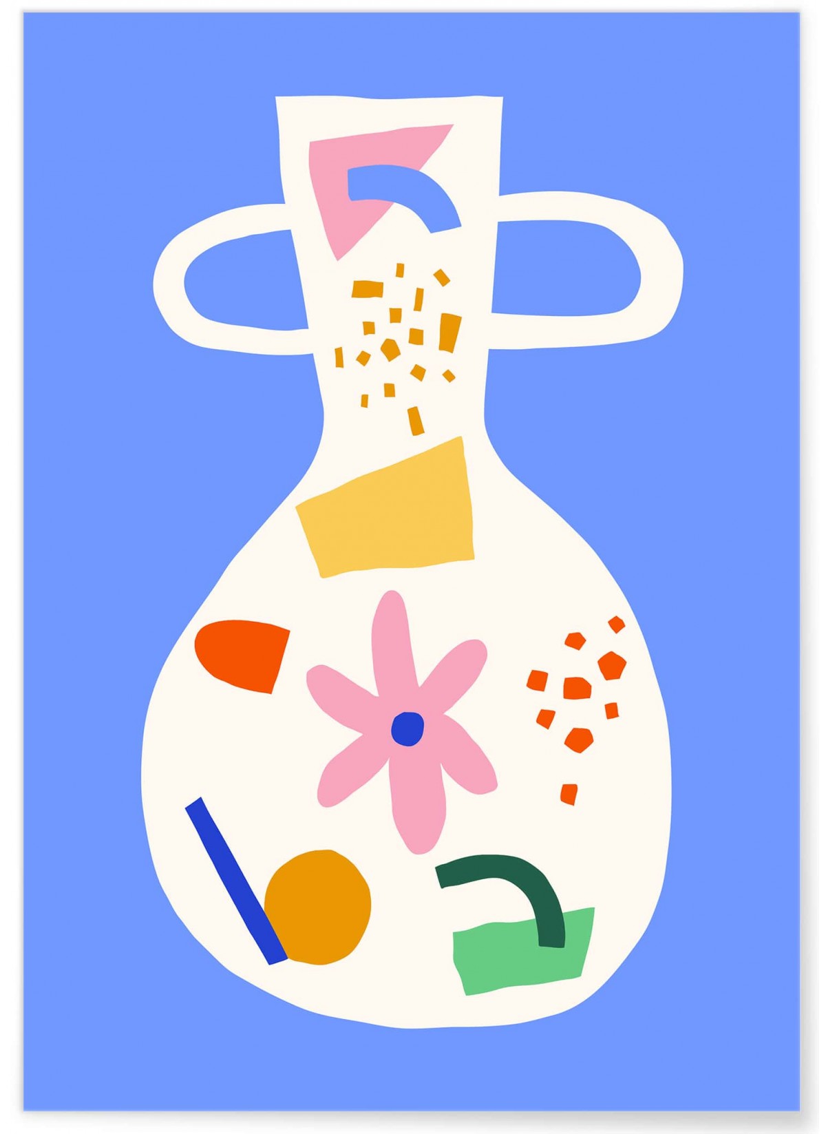 Affiche Le vase de couleurs