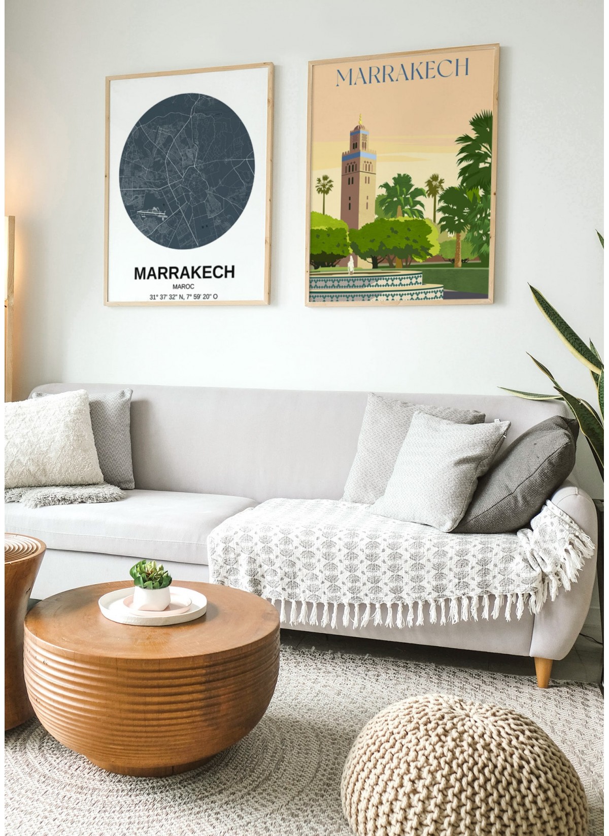 Affiche ville Marrakech