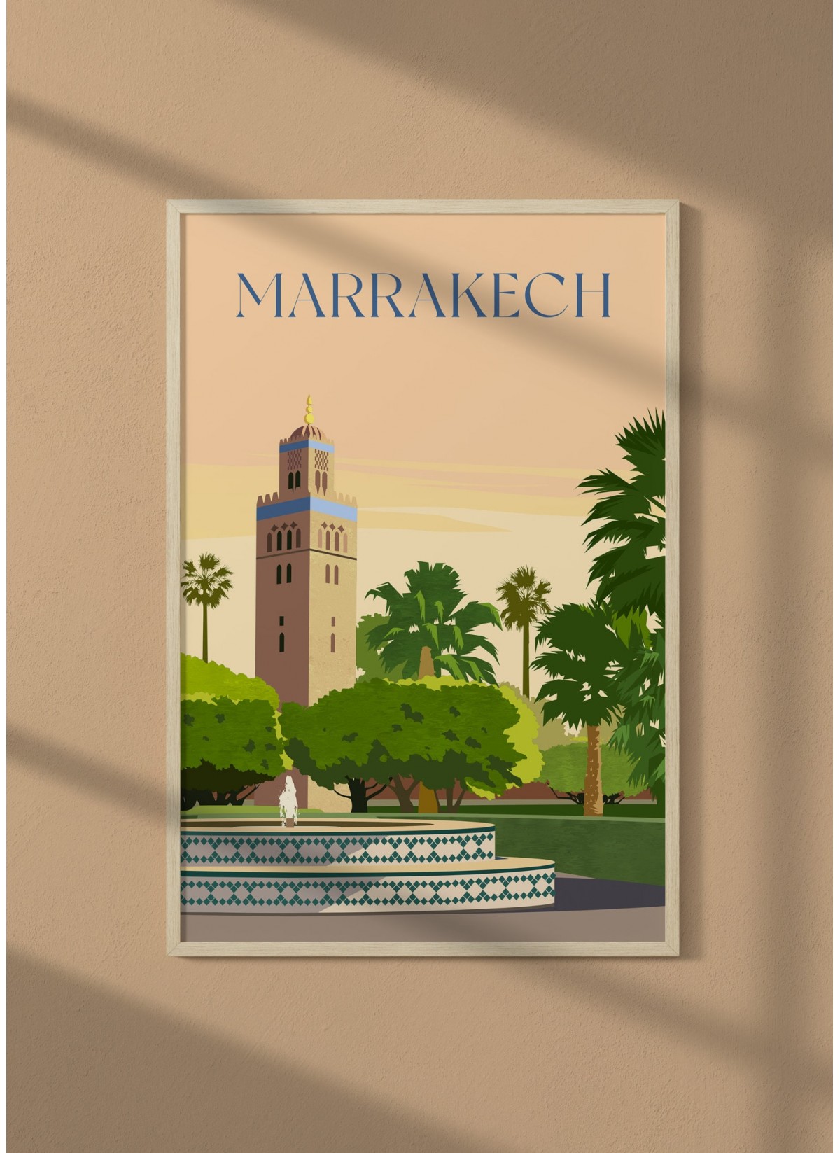 Affiche ville Marrakech