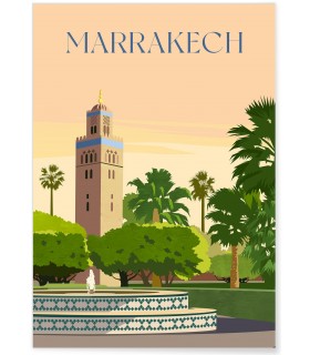 Affiche ville Marrakech