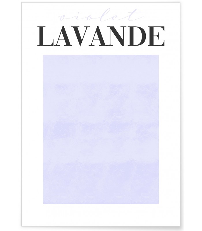 Affiche Violet Lavande