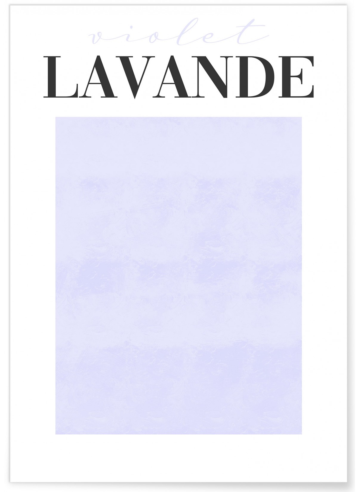 Affiche Violet Lavande