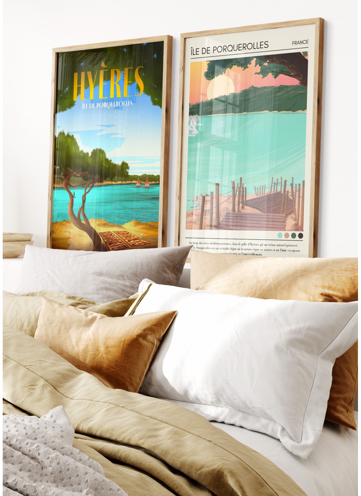 Affiche Île de Porquerolles Vintage