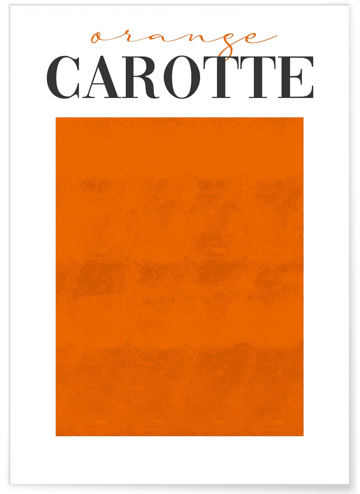 Affiche Orange Carotte
